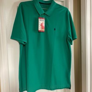 IZOD Men’s Polo Shirt, XL, Deep Green, NWT